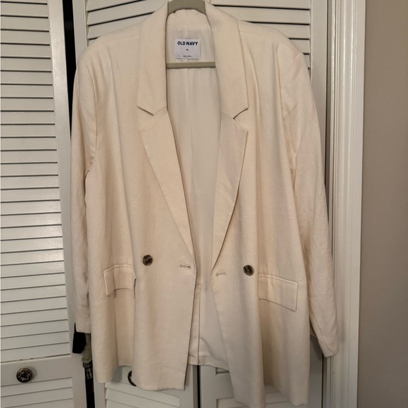 Old Navy Jackets & Blazers - Old Navy Women's Off-White Linen Blazer